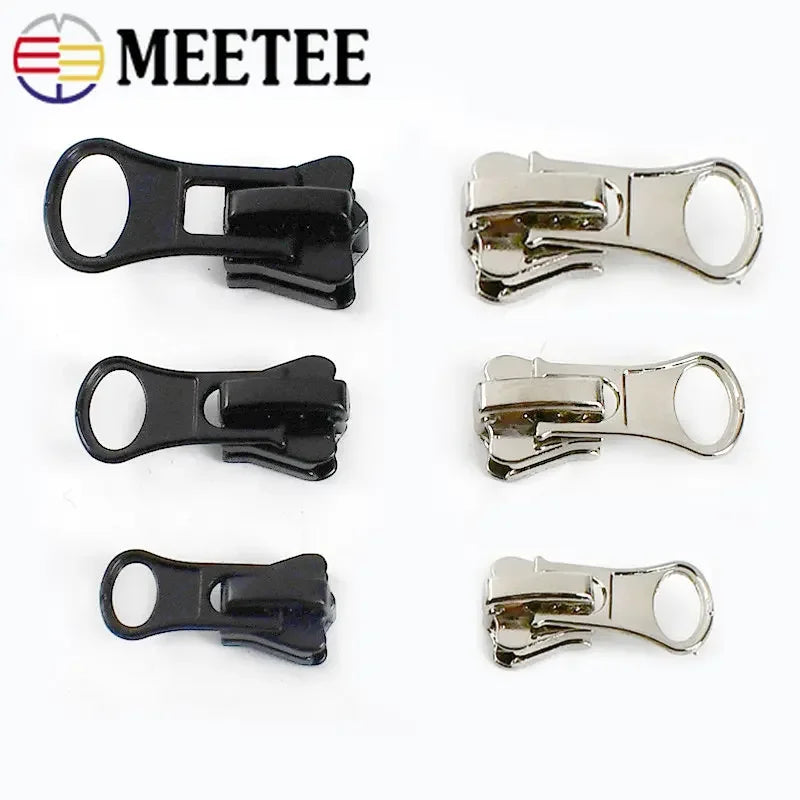 30/1000Pcs 3# 5# 8# 10# Zipper Sliders for Resin Zippers Backpack Bag Zip Puller Head Zips Repair Kit Sewing Clothing Accessories