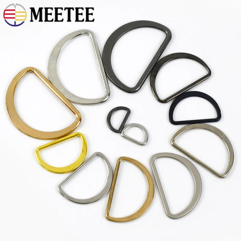 30/670Pcs 15-50mm Metal D Ring Adjustable Buckles Clasp for Shoes Bags Backpack Straps Webbing Ribbon Hardware DIY Accessories