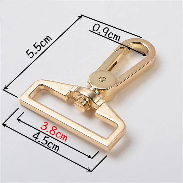 8/200pcs Meetee 25/32/38mm Bags Belt Metal Buckle Carabiner Snap Hook Lobster Clasps Dog Collar Clasp DIY Leathercraft Accessory
