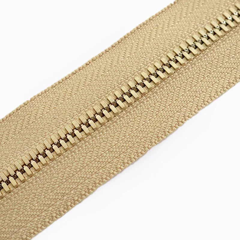2/50Yards 5# Colorful Metal Zipper Gold/Sliver Teeth Double Pull Open-end Zips Tape Bag Garment Zip Repair Kit Sewing Accessory
