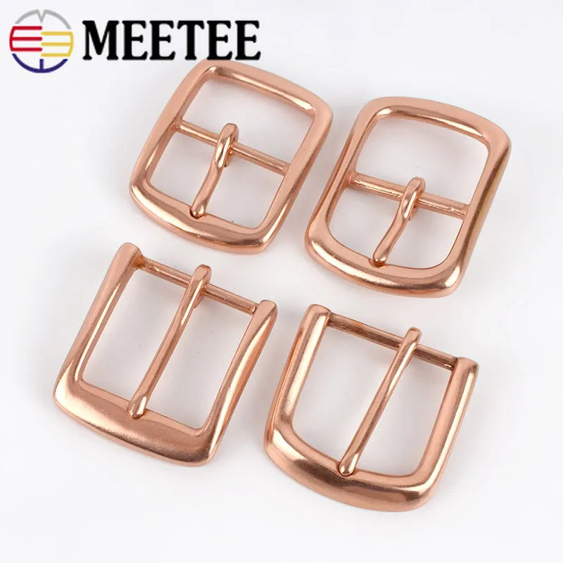 Meetee 1/30pcs 40mm Copper Men's Belt Buckle Head DIY Leather Craft Jeans Trousers Casual Garment Decoration for 38-39mm Belts YK012