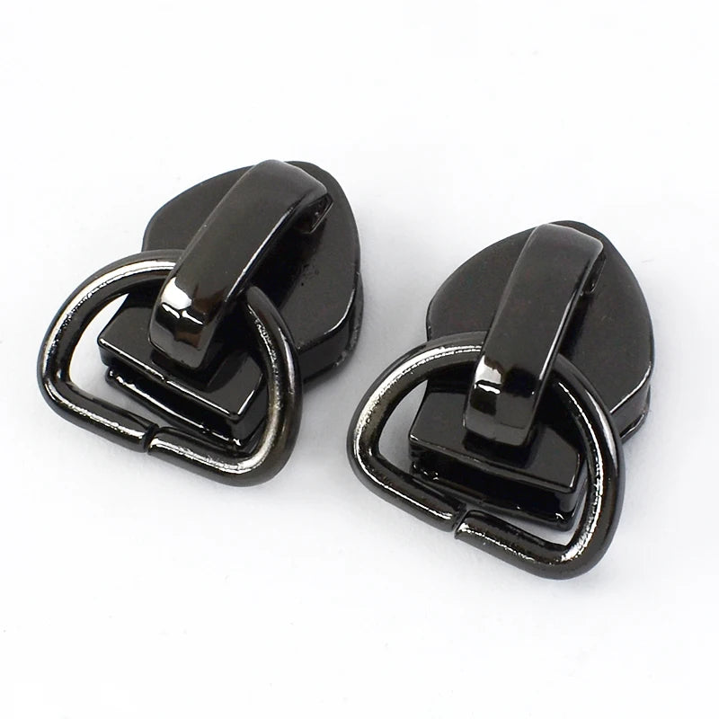 3/1000Pcs D Ring 5# Zipper Sliders for Sewing Metal Nylon Zippers DIY Zip Head Bag Pocket Repair Kits Replacement Tailor Tools