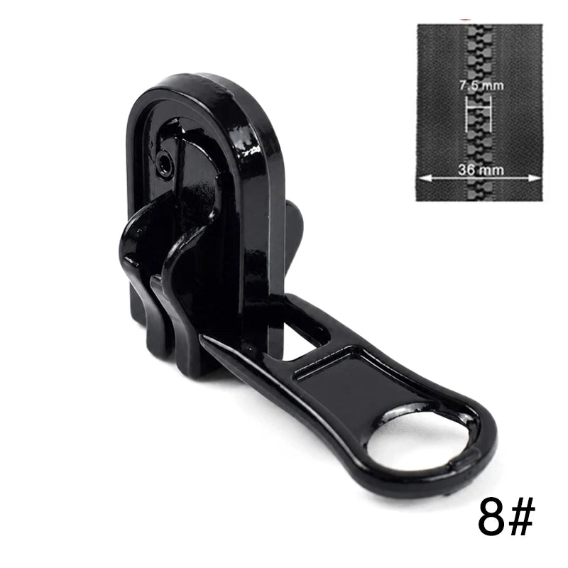 30/1000Pcs 3# 5# 8# Zipper Sliders for Resin Zip Reversible Double-sided Zippers Puller Head Garment Luggage Sew Zips Repair Kits
