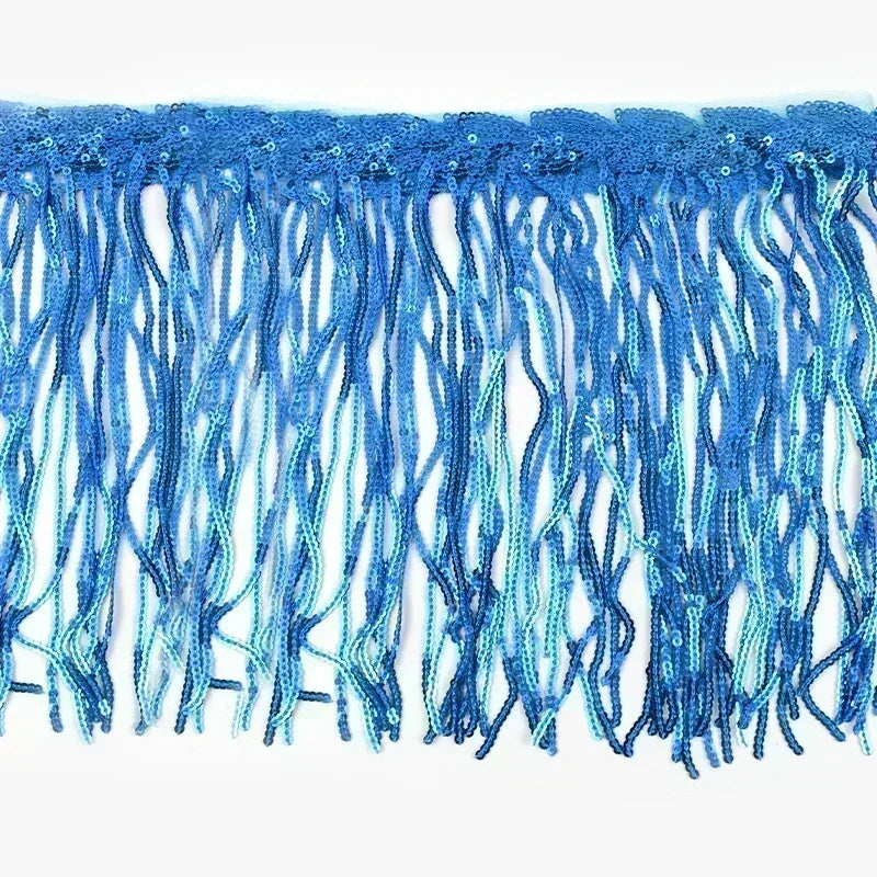 5/100Yards 20cm Sequin Tassels Fringe Glitter Dress Lace Trim Garment Ribbon Curtain Fabric Decorative DIY Sewing Accessories