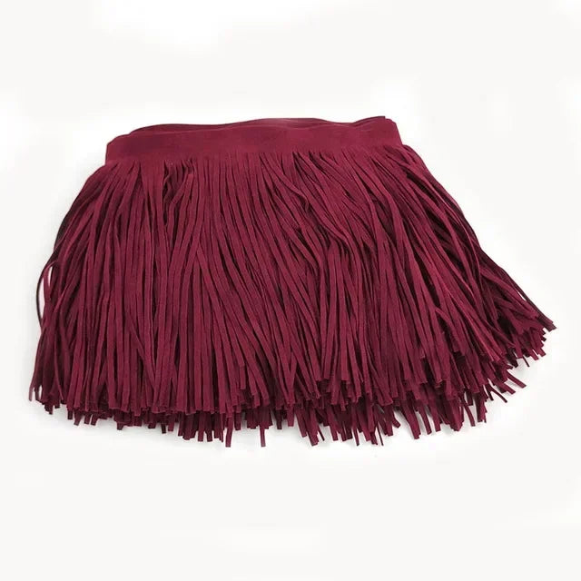 3/50Meters Meetee 10-30cmx3mm Leather Suede Tassel Fringe Lace Ribbon for Handbag Clothing Dresses Decor DIY Sewing Accessories