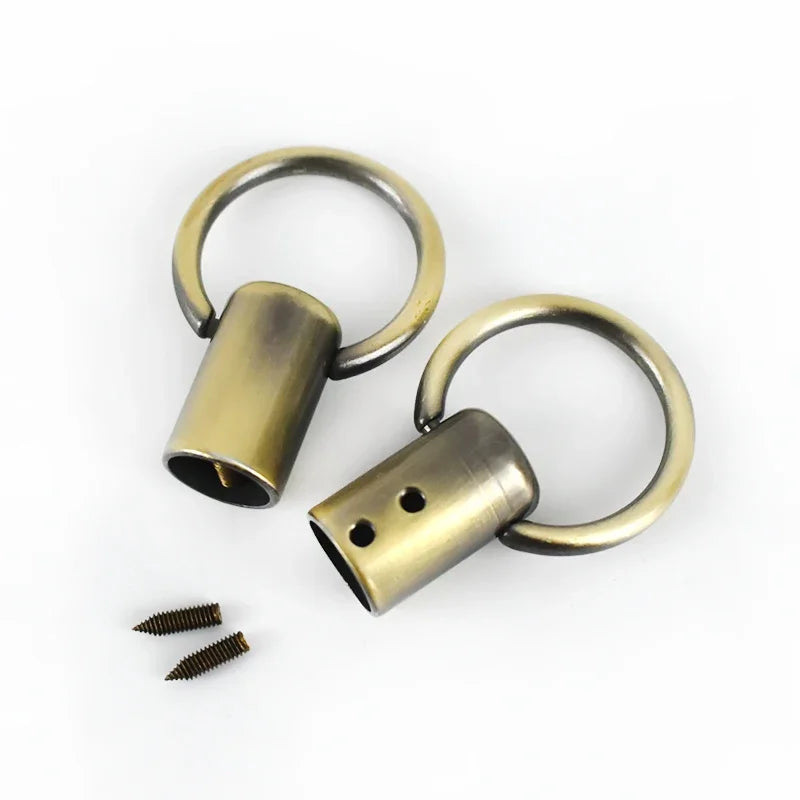 8/200pcs 12X46mm O Ring Handbag Handle Cap Connector Hanger Hook Metal Bag Strap Stopper Cord Buckle DIY Hardware Accessories