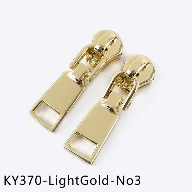 15/500Pcs 3# 5# Zipper Sliders for Metal Zippers Repair Kit Jackets Zips Head DIY Luggage Bags Clothing Sewing Accessories