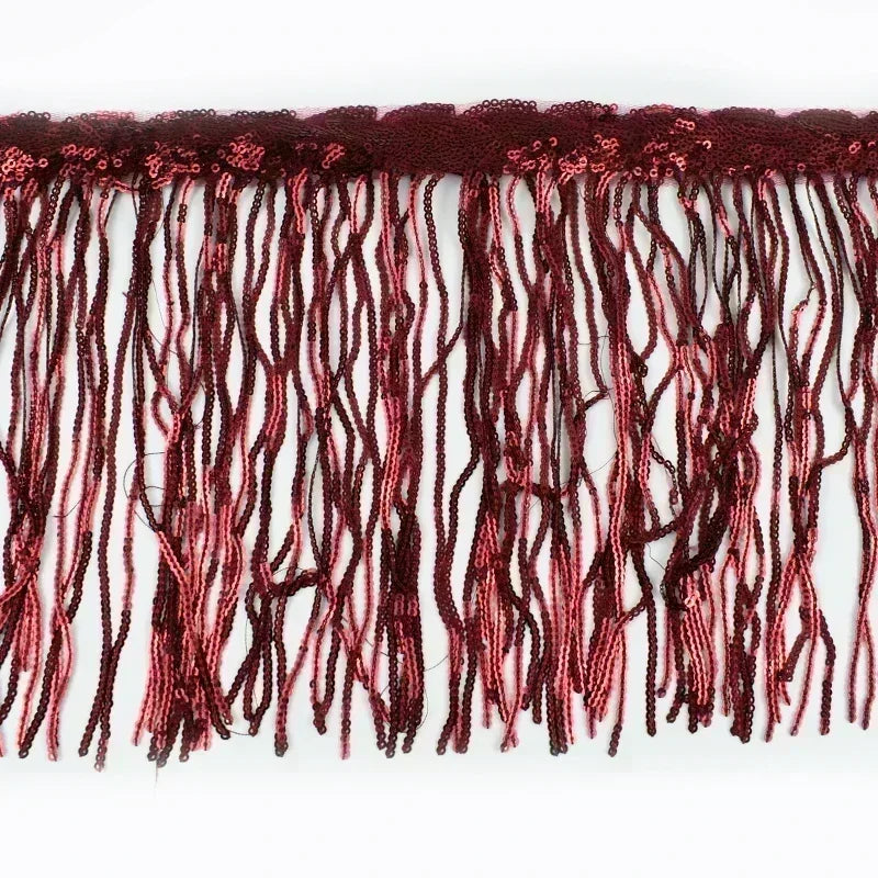 5/100Yards 20cm Sequin Tassels Fringe Glitter Dress Lace Trim Garment Ribbon Curtain Fabric Decorative DIY Sewing Accessories