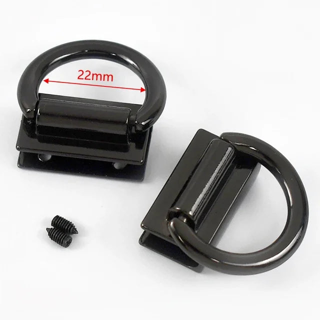 8/200Pcs D Ring Metal Bag Side Edge Hanger Buckle Bags Strap Clip Clasp for Handbag Handle Connector DIY Leather Craft