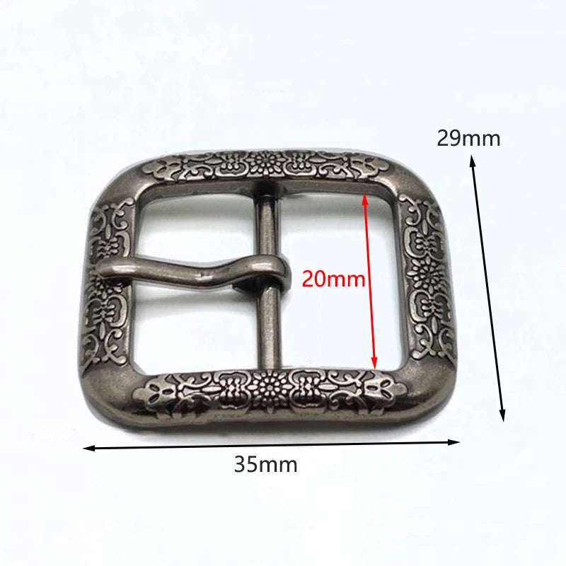 8/200Pcs 20/35/40mm Vintage Ancient Silver Brass Metal Belt Buckles Leather Waistband Adjust Pin Buckle Apparel Fastex Clasp Head