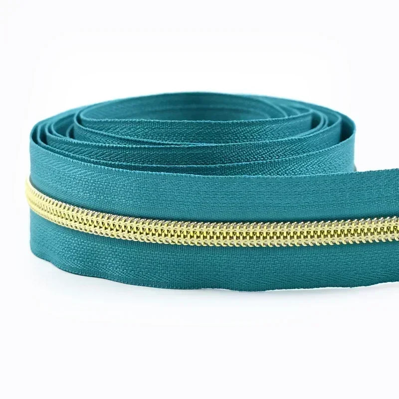 8/300Meters 5# Nylon Zippers Colorful Tooth Coil Zipper for Garment Bags Zip Tape Repair Kit DIY Clothes Tailor Sewing Accessory