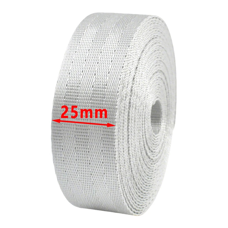 8/200Yards 25/38mm 1mm Thick Webbing Nylon Canvas Webbings Ribbon for Backpack Strap Belt Sling Tape Sewing Bia Binding Supplies
