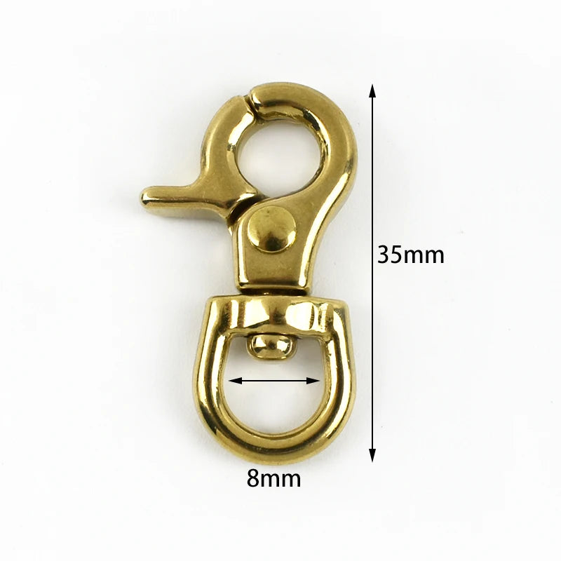 5/160Pcs Solid Brass Trigger Clips Swivel Lobster Clasp Snap Hook for Bag Strap Belt Webbing Pet Dog Rope Leashes Hang Hooks