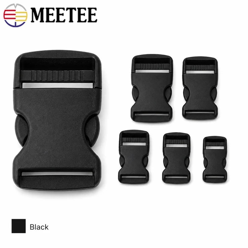 50/100Pcs 20-50mm Plastic Side Release Buckles Quick Adjusting Clips for Backpack Straps Dog Collars Webbing Belts Luggage Repair