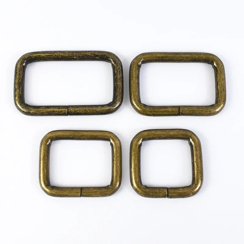25/800Pcs Metal Bags Buckle 16-50mm Rectangle D Ring Webbing Belt Connect Hook Buckles Handbag Strap Clasp DIY Hardware Accessories
