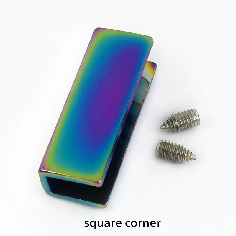 15-500Pcs Metal Bag Buckle Side Clips Protector Corner Screws Clip Clasp for Webbing Belts Tail End Plug LeatherCraft Accessories