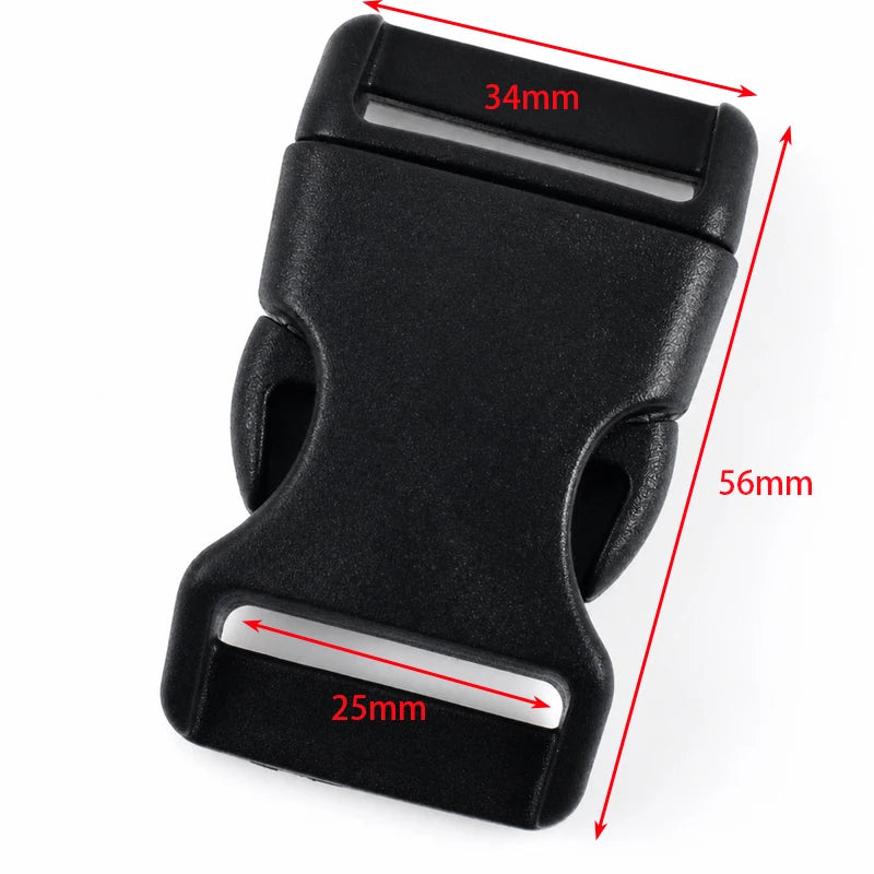 30/1000Pcs 10-38mm Black Plastic Buckles Bag Strap Side Release Buckle Dog Leash Adjust Belt Snap Button Webbing Clip Hook Fitting