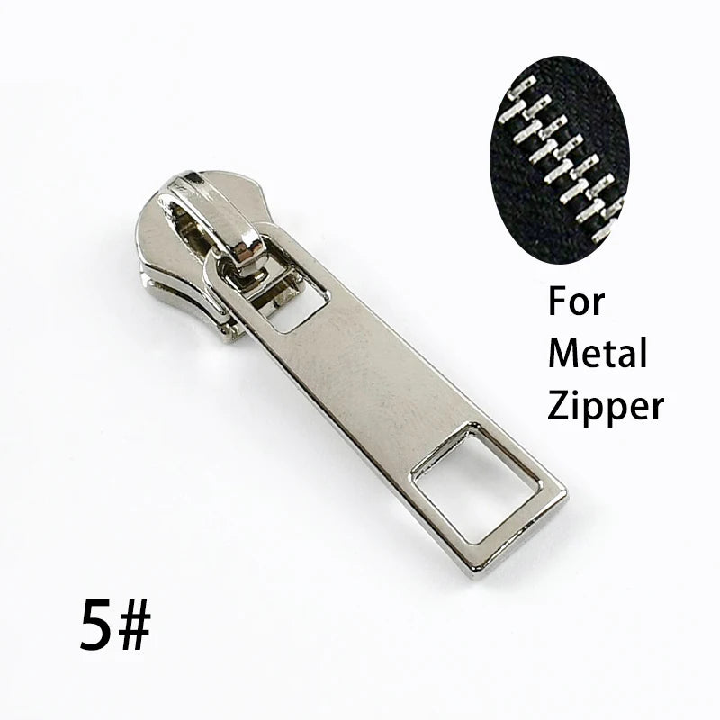 8/200 Pcs 5# Zipper Head Auto Lock for Metal or Nylon Zippers Slider Zip Repair DIY Bags Garment Zips Closure Sewing Accessories