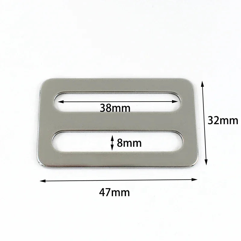 20/100Pcs 20-50mm Stainless Steel Tri-Glide Buckles Strap Slider Rings for Backpack Bag Belt Webbing Adjuster Hardware Parts