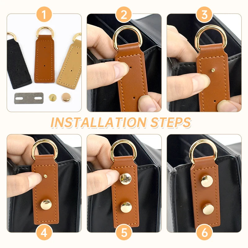5/150Sets 2.5*9cm Handmade PU Leather Bag Clip Clasp with Screw Backpack Purse Metal D Buckles DIY Replacement Bags Accessories