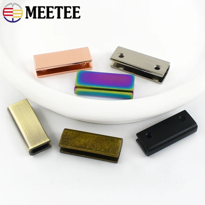 15/500Pcs 25mm Bag Buckle Metal Clip Buckles with Screws Edges Protector Clasp Bags Strap Tail Clips Clasps Hardware Accessories