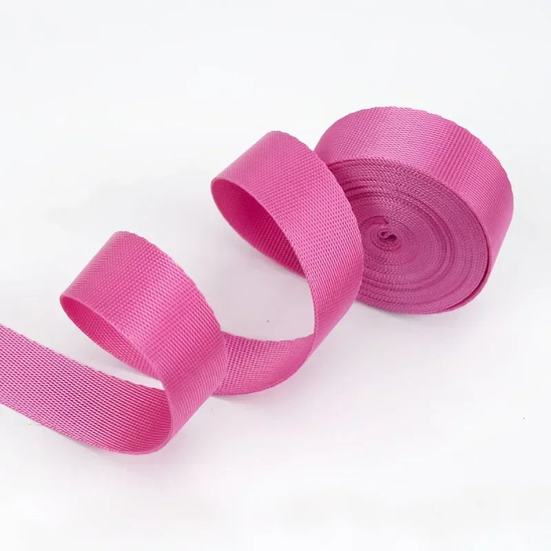 8/200Meters Colorful Nylon Webbing Strap 20-50mm Decor Ribbon Backpack Safety Belt Bias Binding Tape DIY Clothes Sewing Accessories