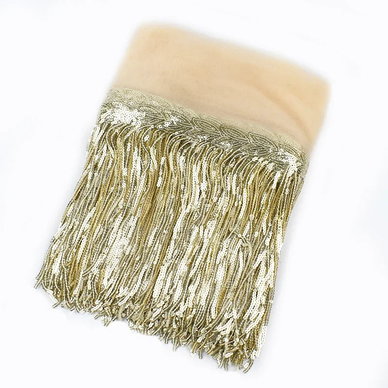 5/200Yards Meetee 10/18cm Sequin Tassel Lace Trim Fringe Trimming Ribbon for Clothing Dress Decoration DIY Sewing Accessories