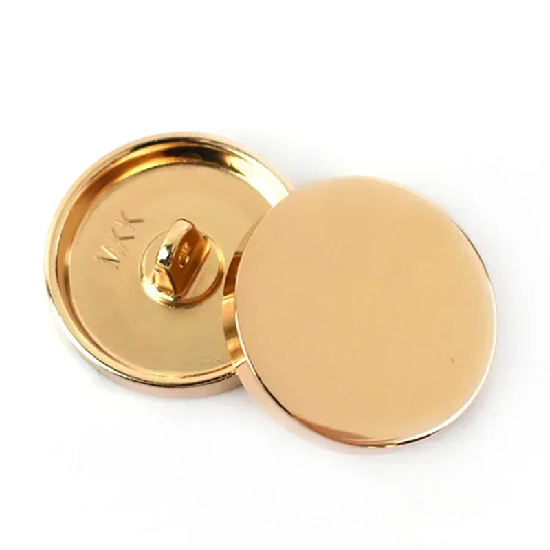 100Pcs Meetee 10-28mm Metal Shank Buttons Flat Head Decor Button Round Clasps for Coat Jacket Dress DIY Sewing Buckle Accessories