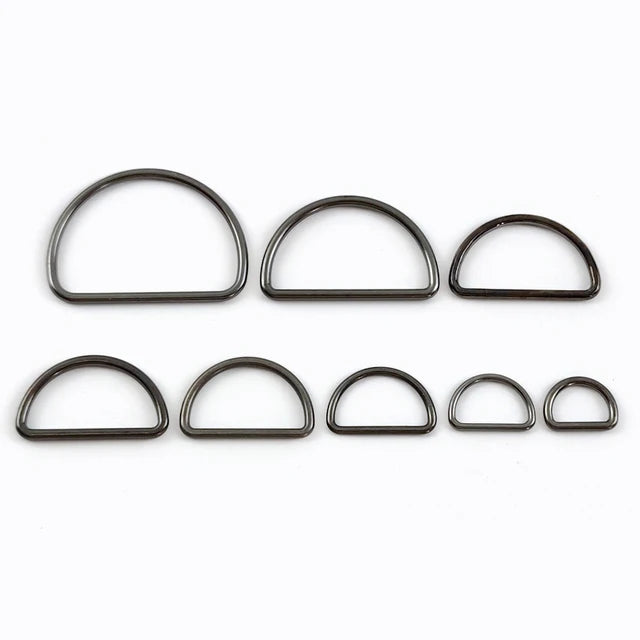 30/1370pcs Meetee 15-50mm Metal Dee D Ring Buckle Webbing Backpack Bag Shoes Adjustment Buckles Strap Pet Collar Sewing Accessories