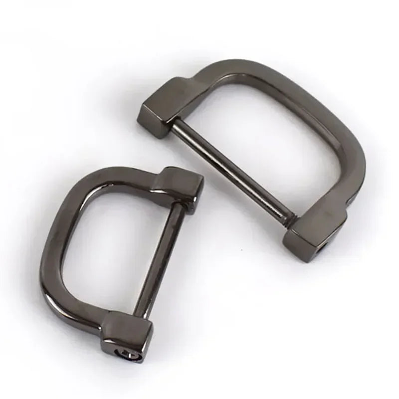 8/200Pcs Metal D Rings Buckle Removable Clasps Detachable Screw Clasp Handbag Strap Belt Webbing Hardware Accessories