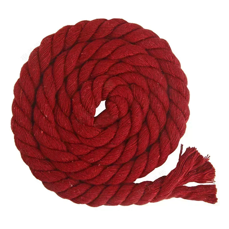 20/600Meters 5-20mm Colored Cotton Rope 3 Shares Twisted Cord DIY Decoration Macrame Ropes for Bag Braided Cords Sewing Accessories
