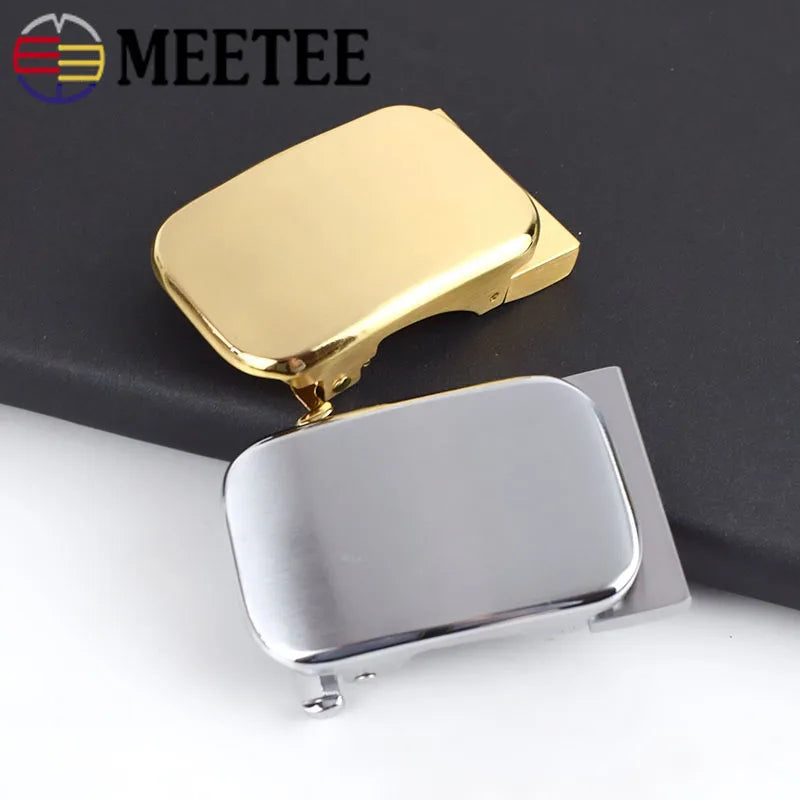 1/20Pcs Solid Brass Stainless Steel Belt Buckles Men Brushed Metal Automatic Buckle for 33-34mm Waistband Belts Head DIY Leather Craft