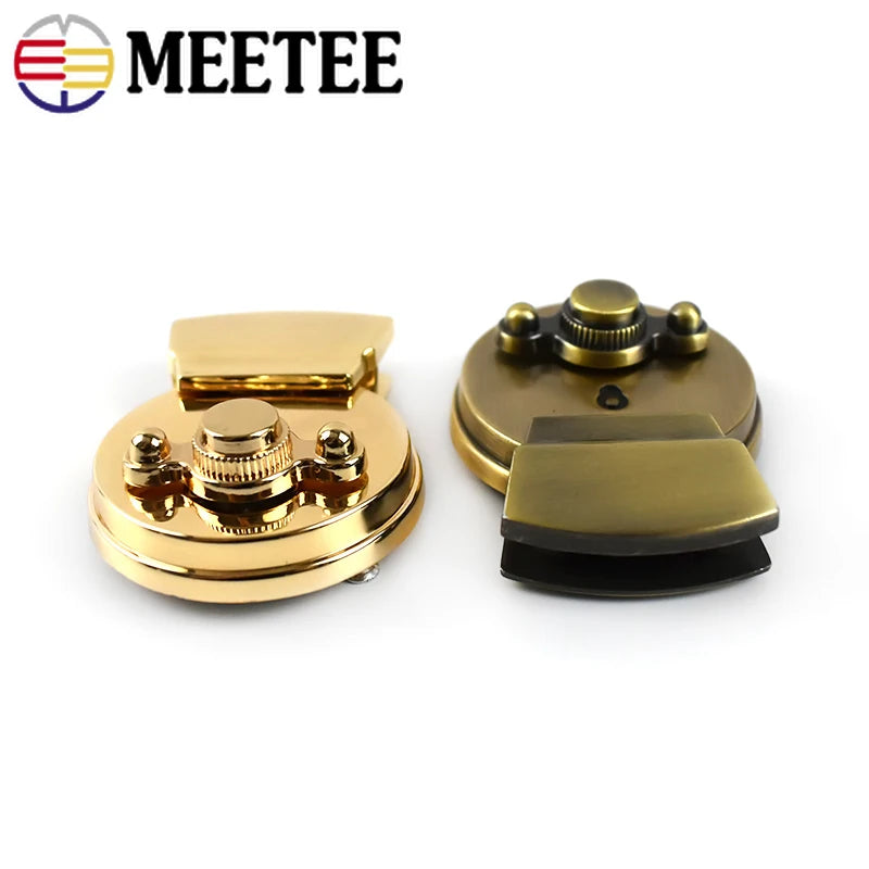 2/70pcs Fashion Metal Turn Locks Replacement Bags Snap Hooks Purse Clasp Closure Lock DIY Crafts Accessories KY2066
