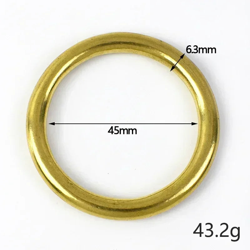 20/700Pcs Solid Brass O Ring Seamless Rings Buckle Hook Belt for Webbing Bag Stap Pet Collar Keychain Clasp DIY Leather Hardware