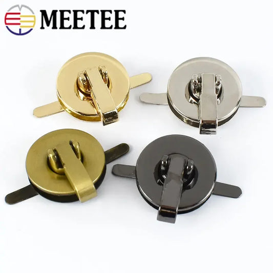 5/130Pcs Round Metal Turn Locks Snap for Handbag Women Bag Twist Lock Clasps Closure DIY Bags Hardware Accessories