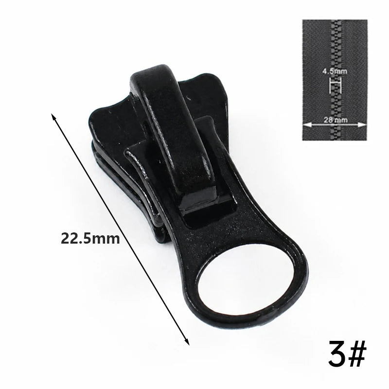 30/1000Pcs 3# 5# 8# Zipper Sliders for Resin Zip Reversible Double-sided Zippers Puller Head Garment Luggage Sew Zips Repair Kits