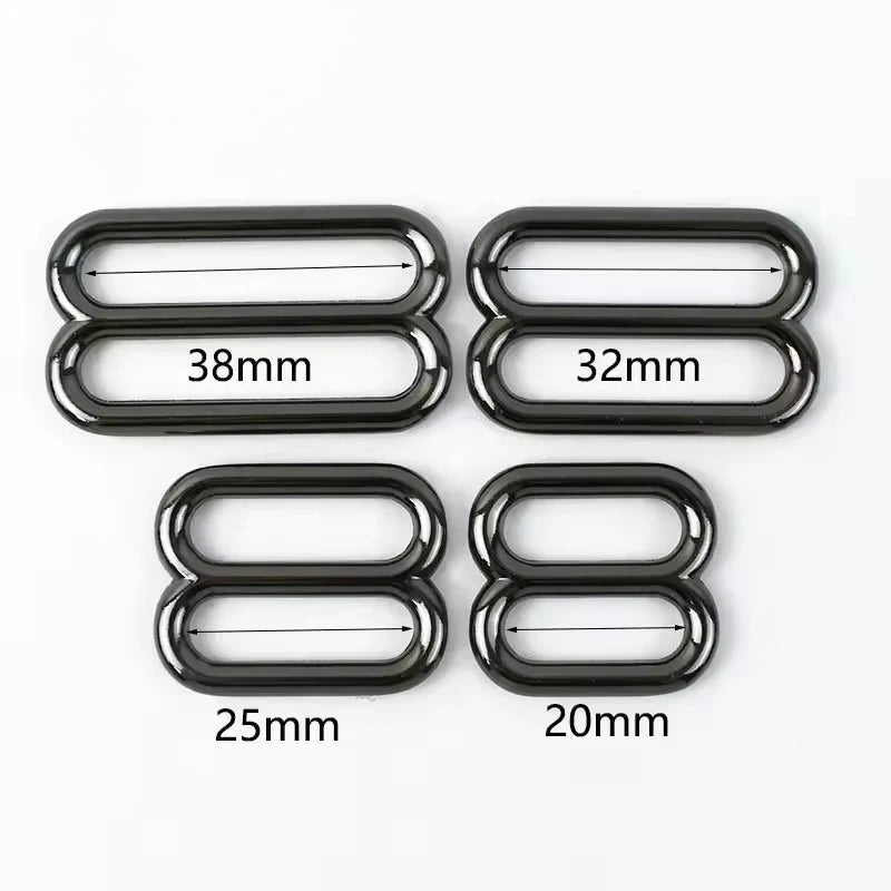 10/400Pcs 20-38mm Metal Buckles 5/10/20Pcs Tri-Glide Slider Hook Bra Shoulder Strap Adjuster Buckle Handbag Straps Repair Ring Clip Clasp