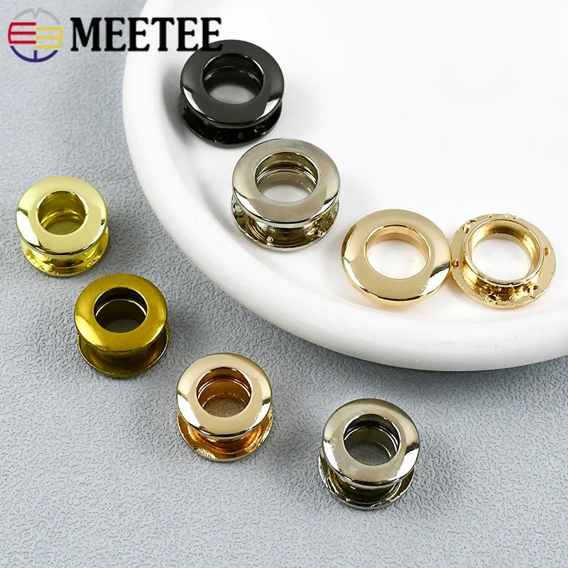 15/400Pcs 9/11/14mm Metal Bag Eyelets Leather Grommet Buckles Round Ring Clasps for Shoes Garment Rope Strap Hardware Accessories