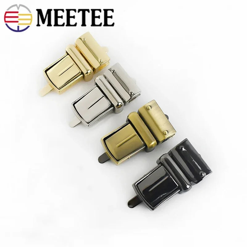 5/120Pcs 21x37mm Handbag Metal Lock Clasp Closure Bag Buckle Twist Turn Locks Snaps for DIY Replacement Bags Purse Accessories