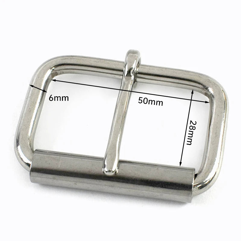 2/70Pcs Stainless Steel Roller Buckles Belts Hardware Pin Buckle for Webbing Strap Adjustment Shoe Clasp