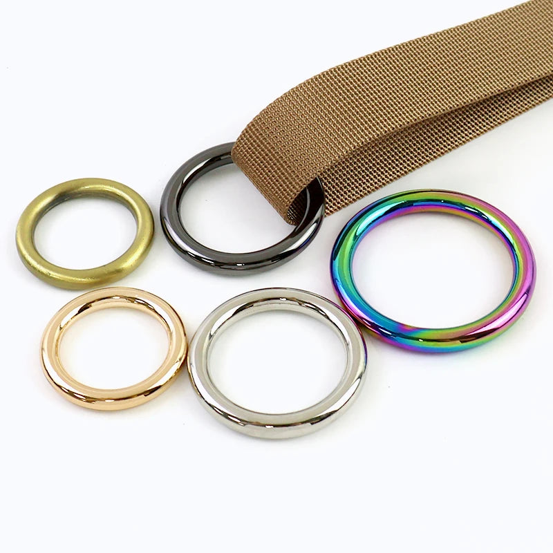 15/500Pcs 15-50mm Seamless Metal O Ring Buckles for Bag Strap Dog Collar Belt Rings Clasp Key Chain Hooks Loop Leather Accessories