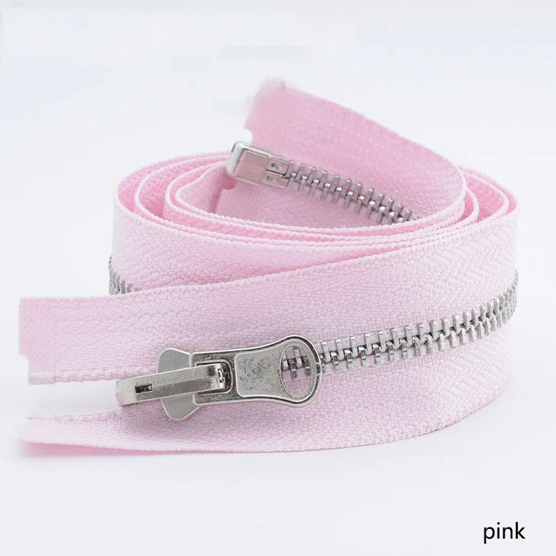 2/40Pcs Meetee 5# Metal Zipper Open-end Double-sided Slider Pull Zippers Tailor DIY Coat  Jacket Clothing Sewing Craft Supply