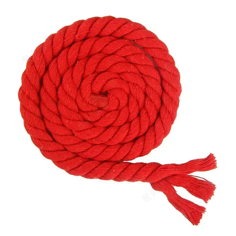 20/600Meters 5-20mm Colored Cotton Rope 3 Shares Twisted Cord DIY Decoration Macrame Ropes for Bag Braided Cords Sewing Accessories