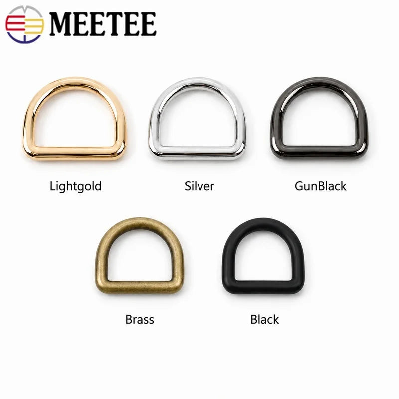 20/50Pcs 16-38mm Metal D Ring O Shape Buckle Bag Strap Belt Collar Webbing Connector Leather Craft Hardware Accessory Supplies
