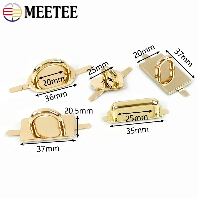 8/300Pcs Meetee Metal Arch Bridge Buckle D Ring Connector Clasp for Handbag Purse Belt DIY Leather Craft Bag Strap Accessories