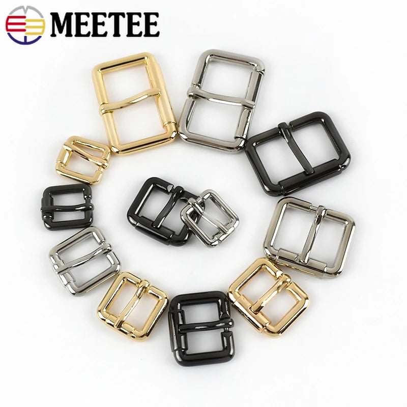 15/500Pcs 13-38mm Metal Pin Buckle Square Adjuster Clasp for Backpack Bag Strap Belt Dog Leash Collar DIY Hardware Accessories