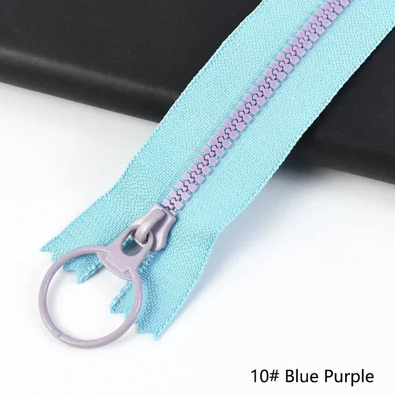 20/400Pcs 15-40cm 3# Resin Zippers Ring Zip Slider ClosedEnd Zipper for Bags Wallet Purse Decor Zips Repair Clothes Sewing Accessory