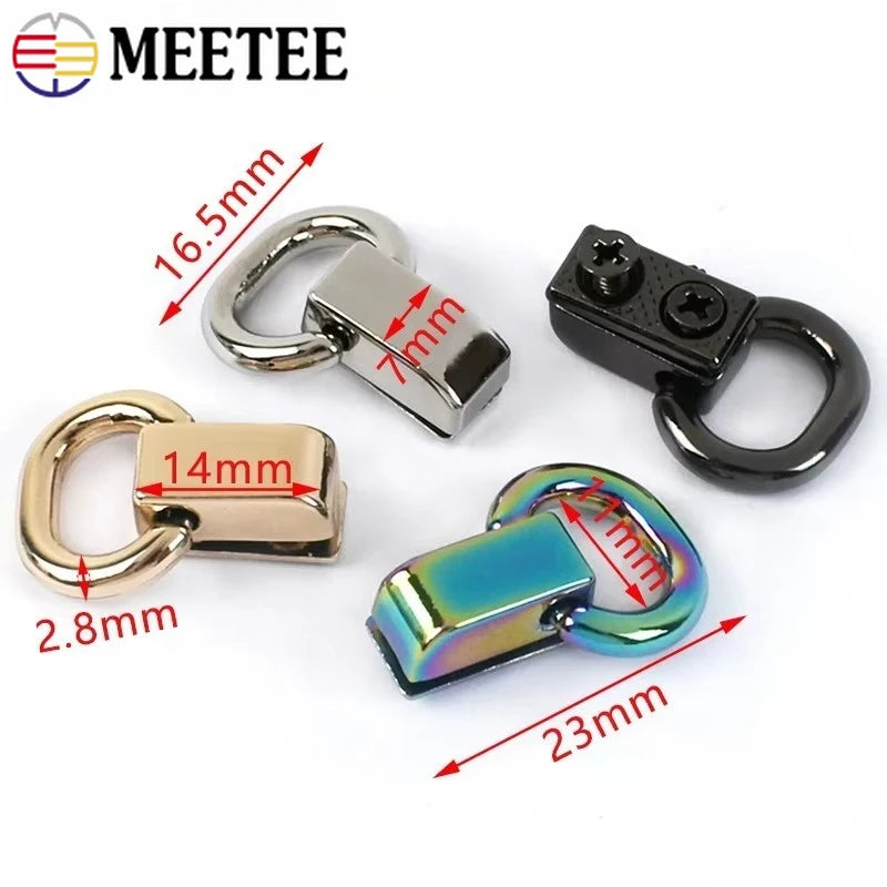 15/400Pcs 11mm Ring Metal Bags Strap Buckles Side Clasp Clip Hooks for Bag Belt Webbing Leather Craft Hardware Accessories