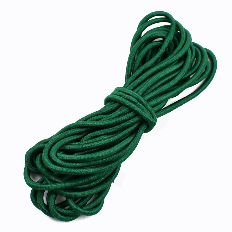 5mm Round Elastic Rope 10/300Meters Color Rubber Bands HairBand Elasticity Band Belt Drawstring Bungee Cord Sewing Supplies