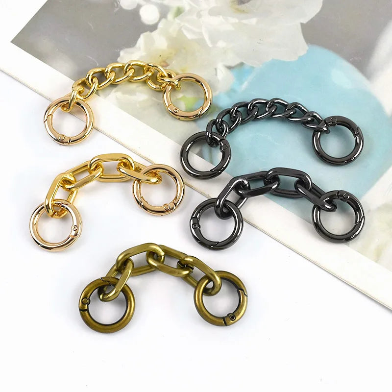 5/160Pcs Shoulder Strap Extended Chain 99/108mm Spring O Ring Buckle Metal Chains Bag Handle Connector Hook Accessories